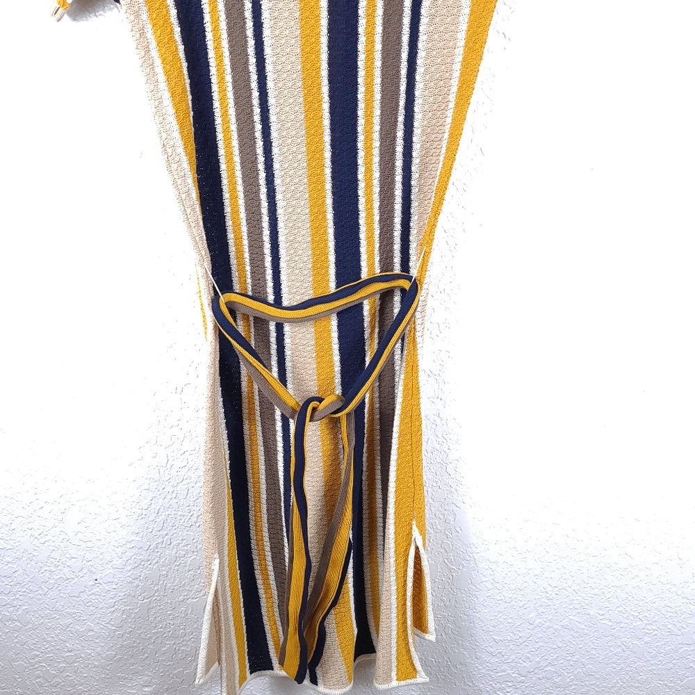 FRAME Le Lace Shirt Dress Stripe Belted - Picture 11 of 14